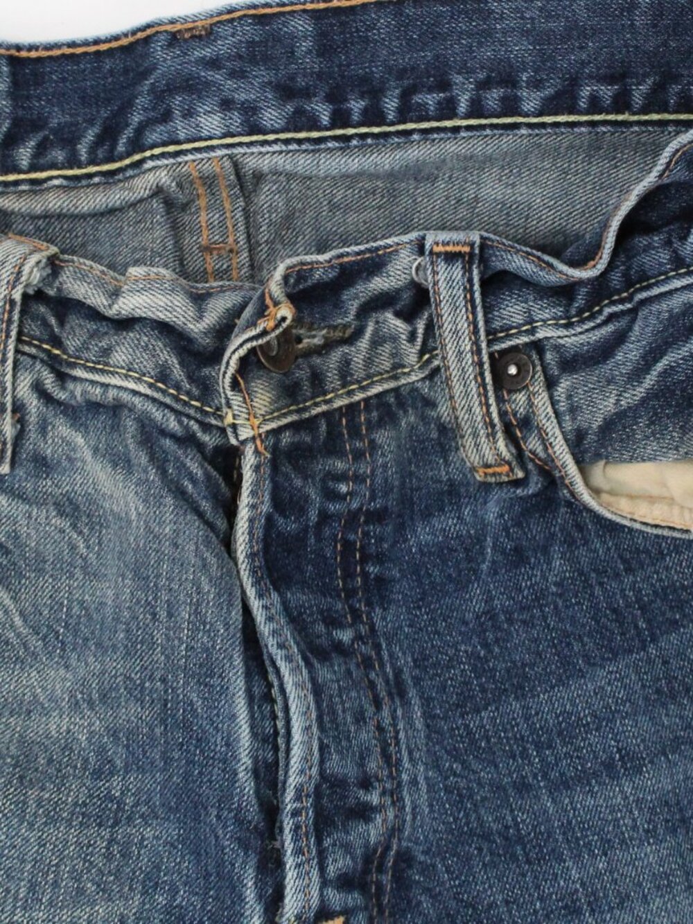 Vintage Abercrombie & Fitch Mens Jeans 31 x 32 Grunge Distressed Button Fly - Picture 2 of 8